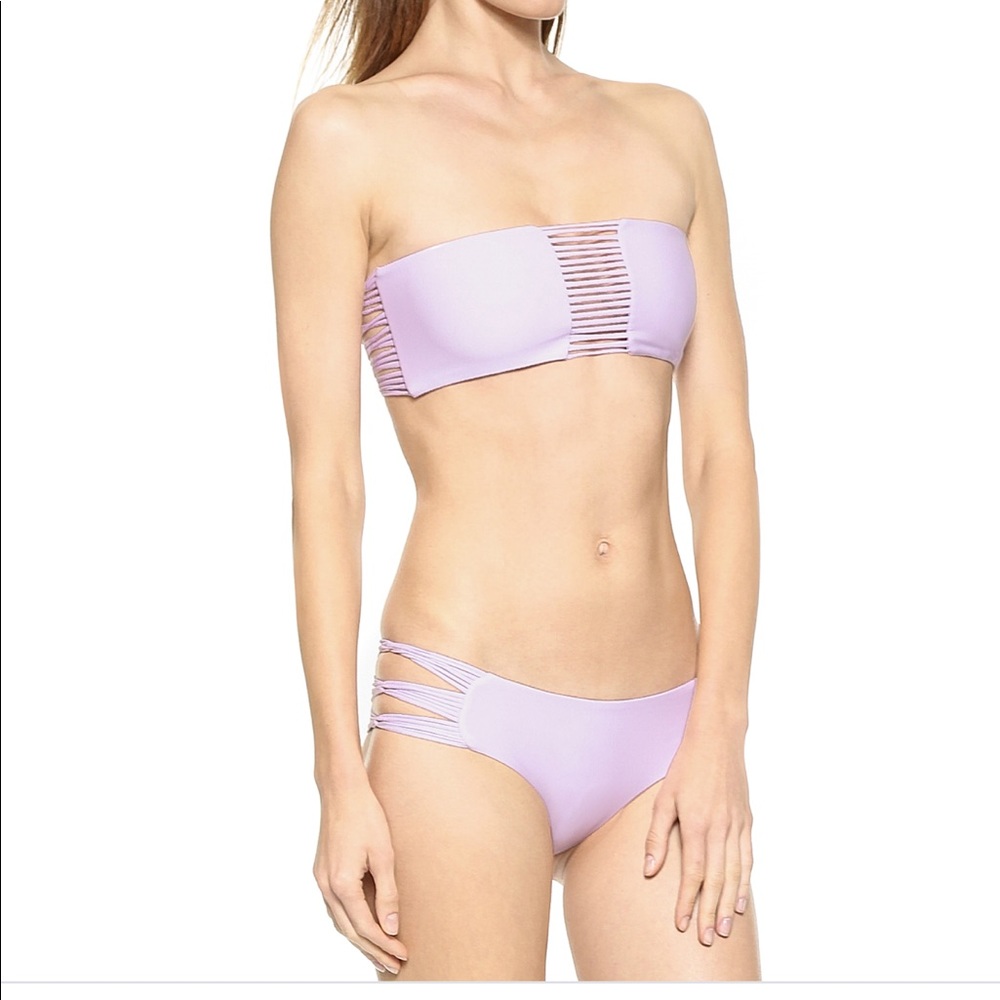 MIKOH Sunset Skinny String Bandeau Bikini NWT
